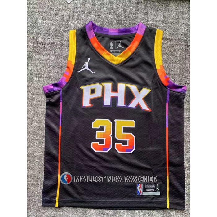 Maillot Enfant Phoenix Suns Kevin Durant NO 35 Statement 2022-23 Noir